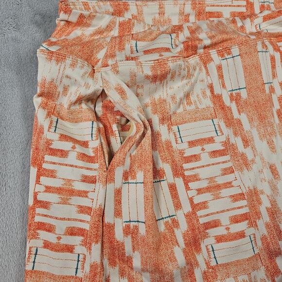 Title Nine Womens Skort Large Golf Tennis Activewear Orange Aztec Preppy Buttah - Picture 2 of 11